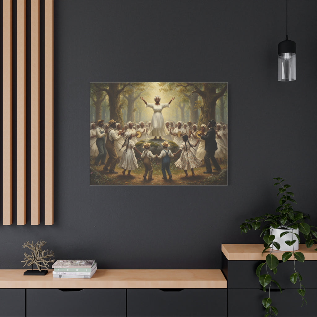 Gospel Revival Matte Canvas Print — "Hallelujah" Southern Praise Wall Art
