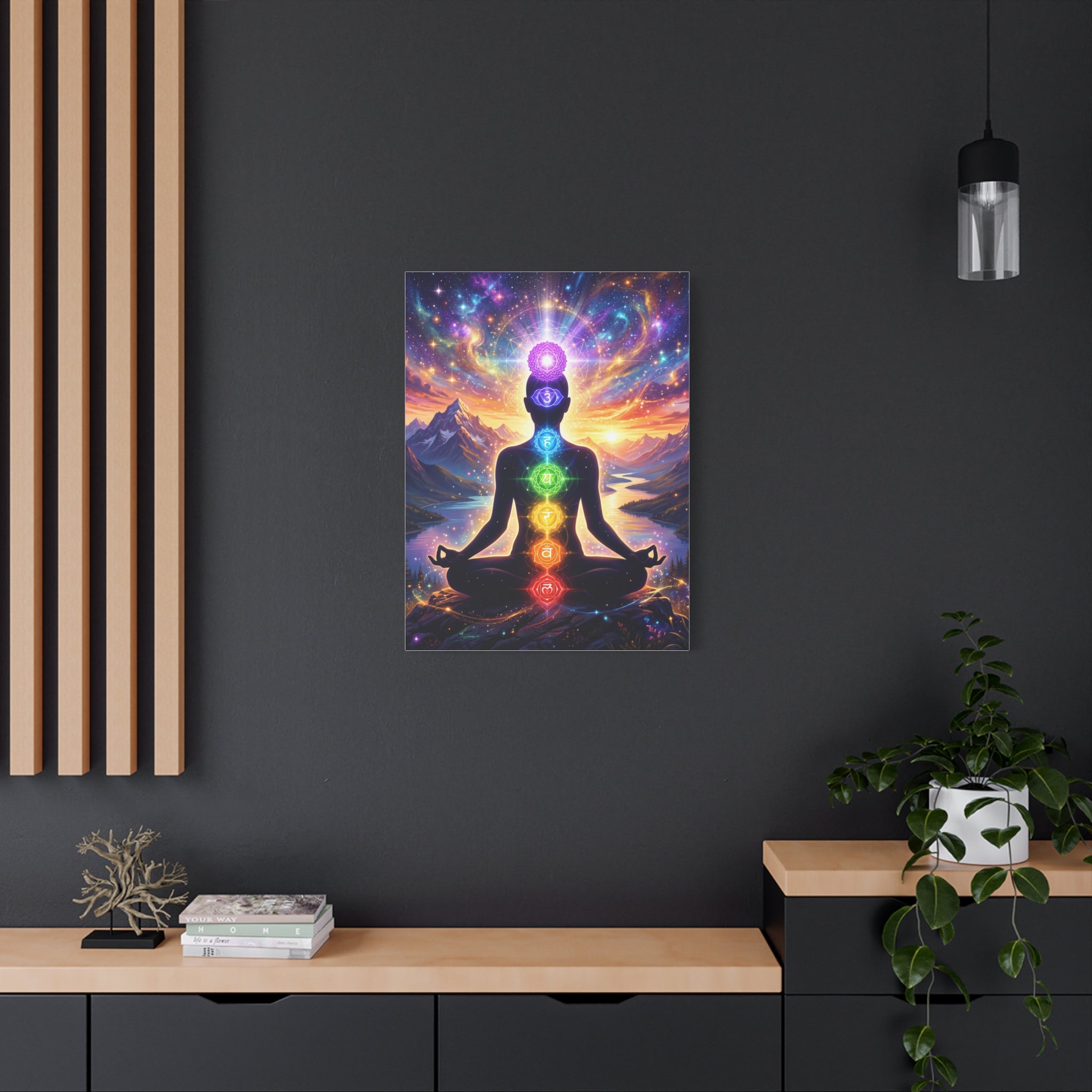 🌈✨ 7 Chakra Meditation Canvas — Energy Alignment & Spiritual Balance Wall Art 🧘🏾‍♀️🔮