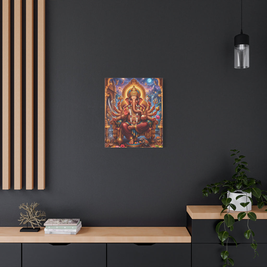 🐘✨ Sacred Ganesha Blessings Canvas — Divine Protection & Abundance Wall Art 👑🪷