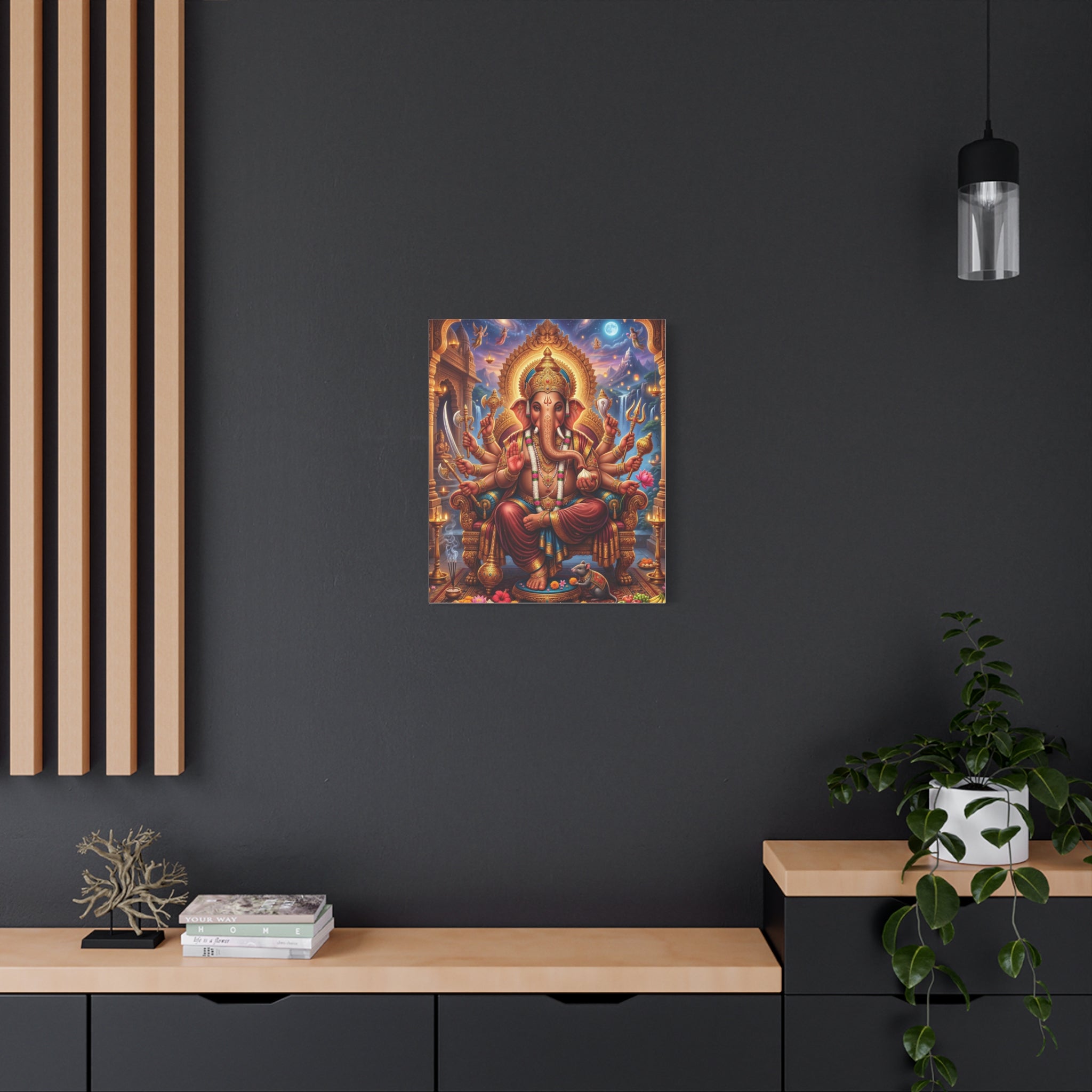 🐘✨ Sacred Ganesha Blessings Canvas — Divine Protection & Abundance Wall Art 👑🪷