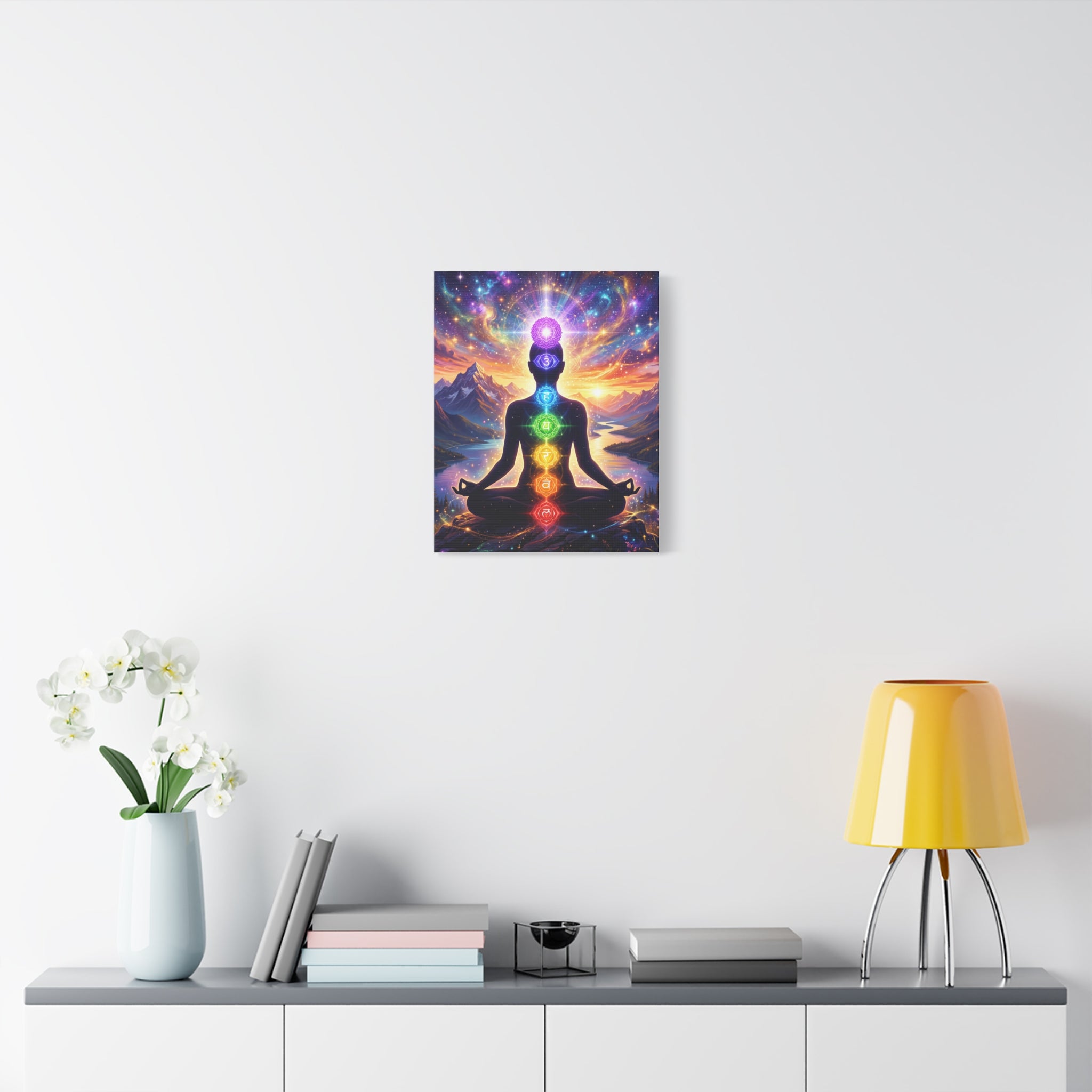 🌈✨ 7 Chakra Meditation Canvas — Energy Alignment & Spiritual Balance Wall Art 🧘🏾‍♀️🔮