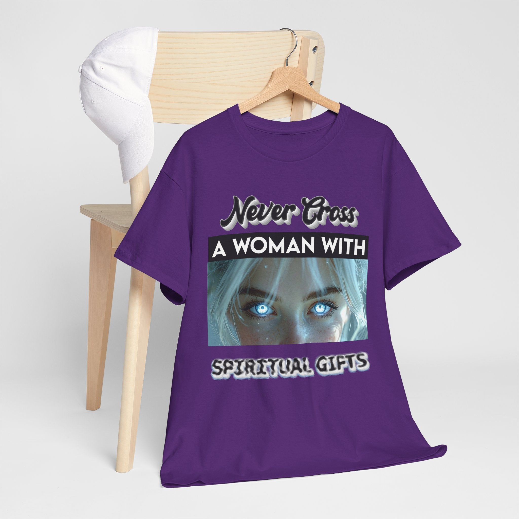 Spiritual Gifts T-Shirt — "Never Cross a Woman With Spiritual Gifts" Mystic Tee
