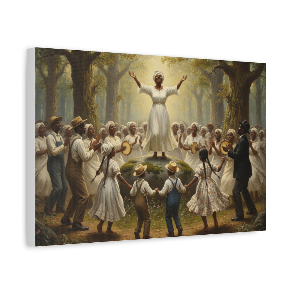 Gospel Revival Matte Canvas Print — "Hallelujah" Southern Praise Wall Art