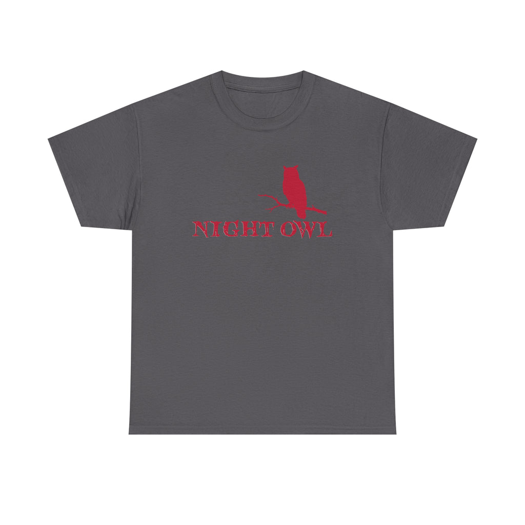 Night Owl Red Graphic Tee — Unisex Statement Shirt
