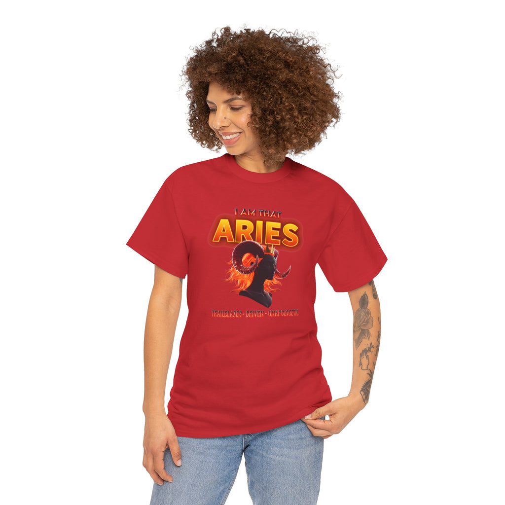 I Am That Aries™ — Bold Ram Zodiac Statement T-Shirt