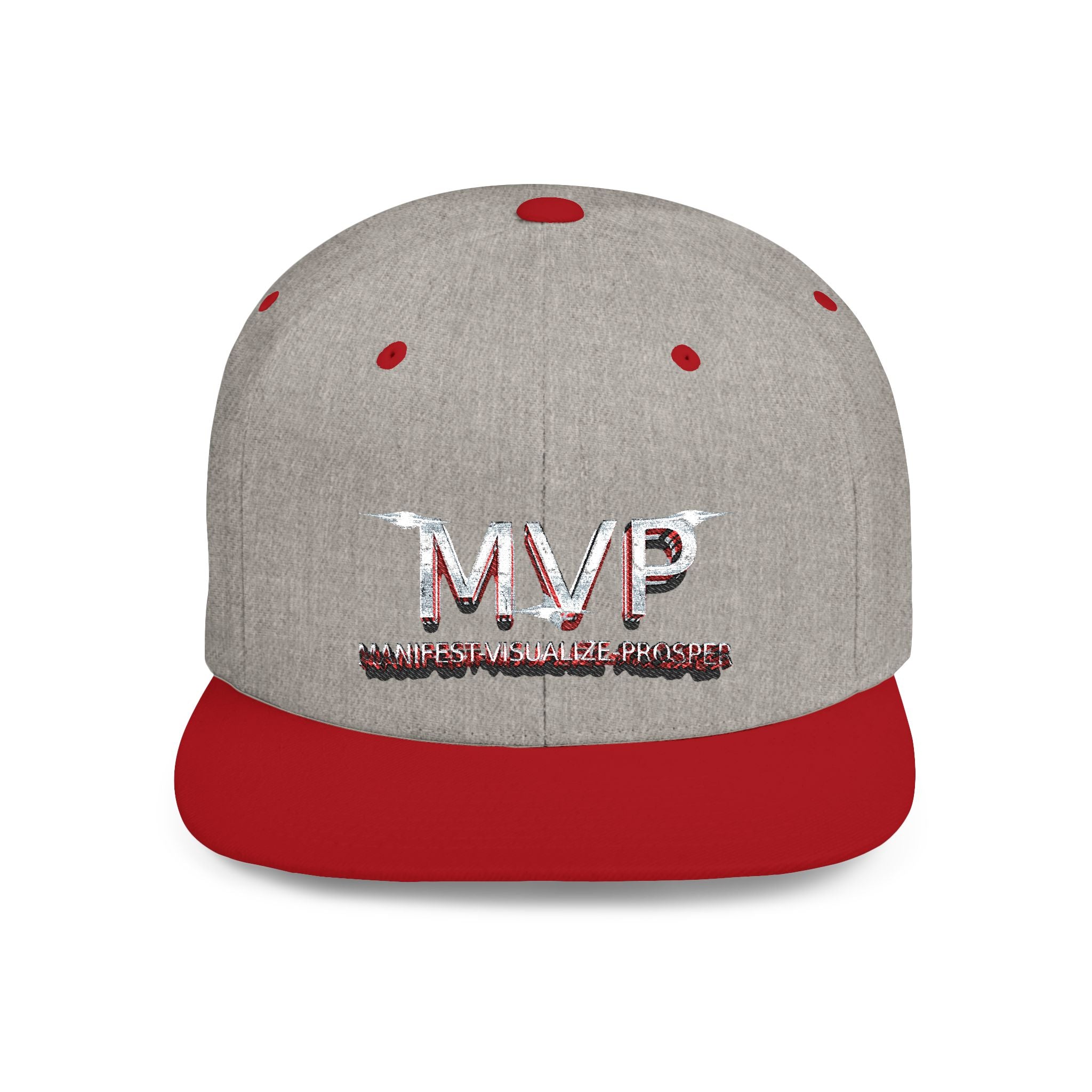 MVP™ Flat Bill Snapback — Embroidered Statement Cap