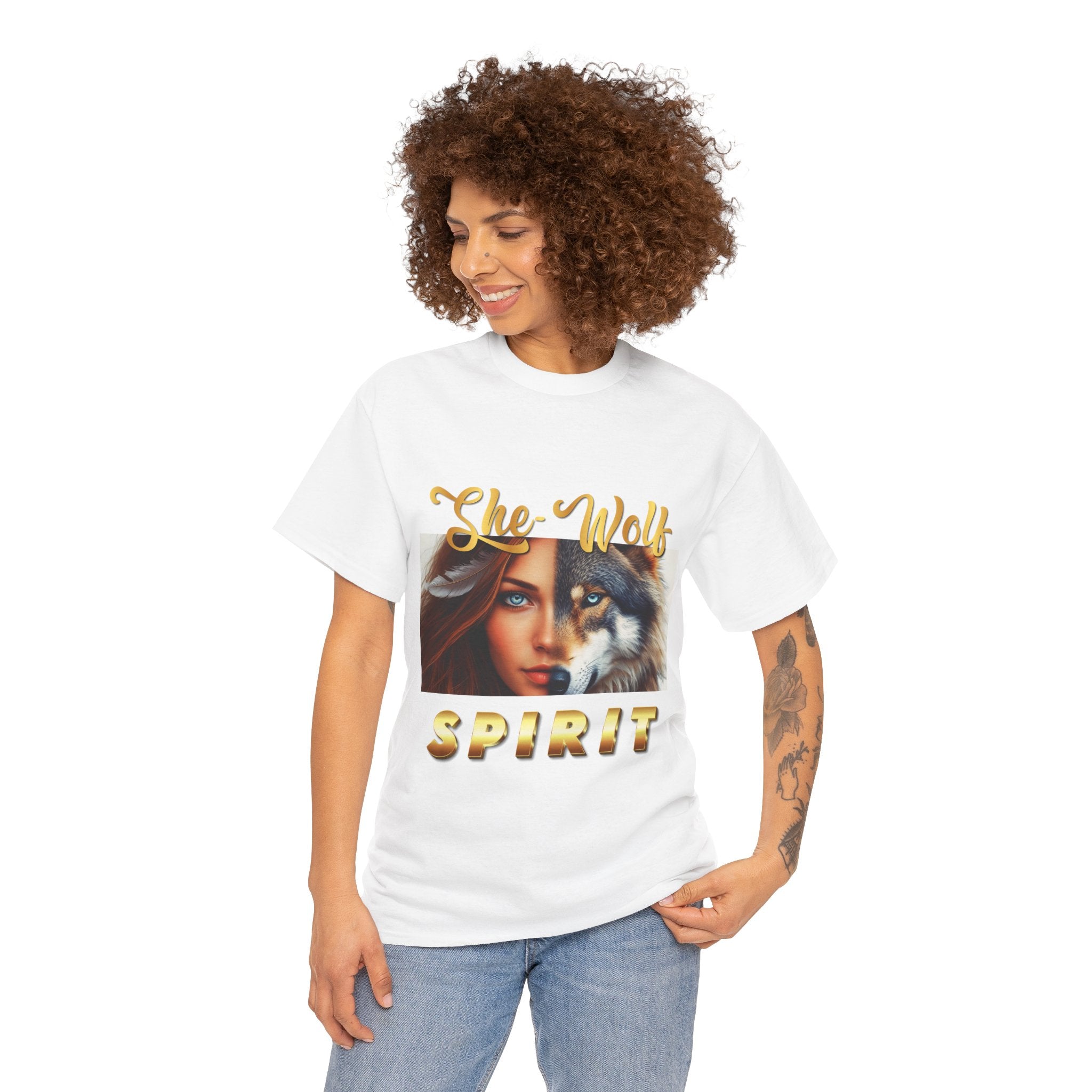 She-Wolf Spirit T-Shirt – Wild Feminine Energy Graphic Tee