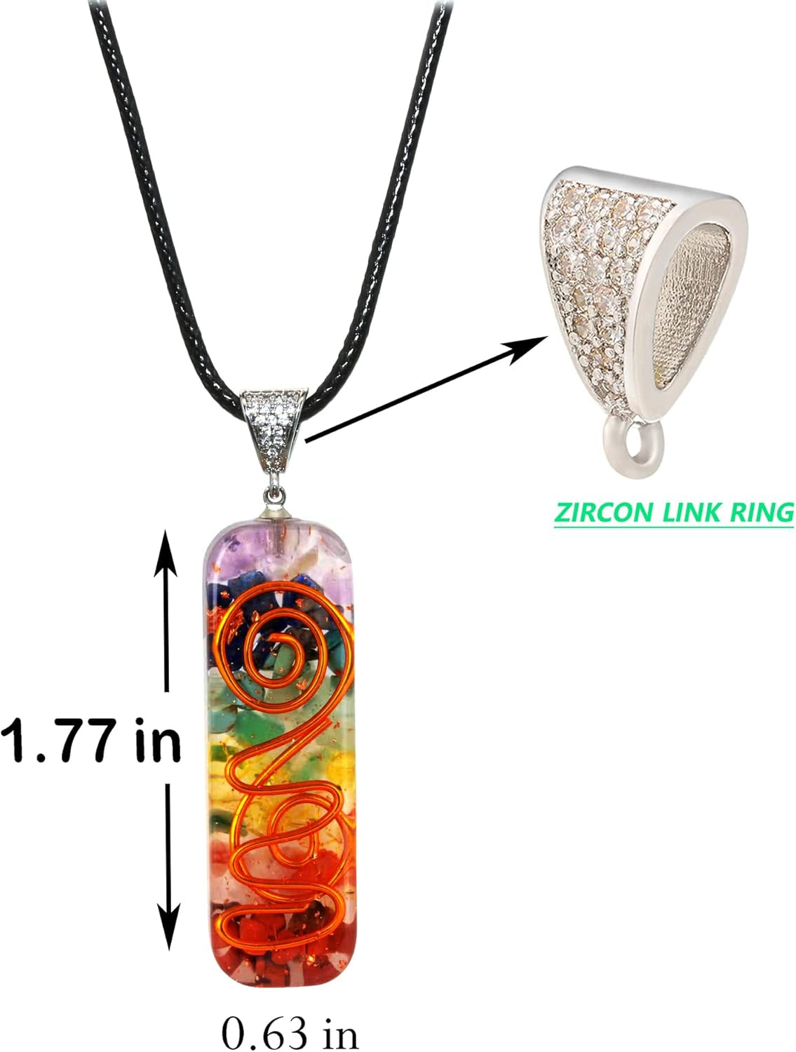 7 Chakra Orgone Energy Protection Necklace & Bracelet Set For Men And Women