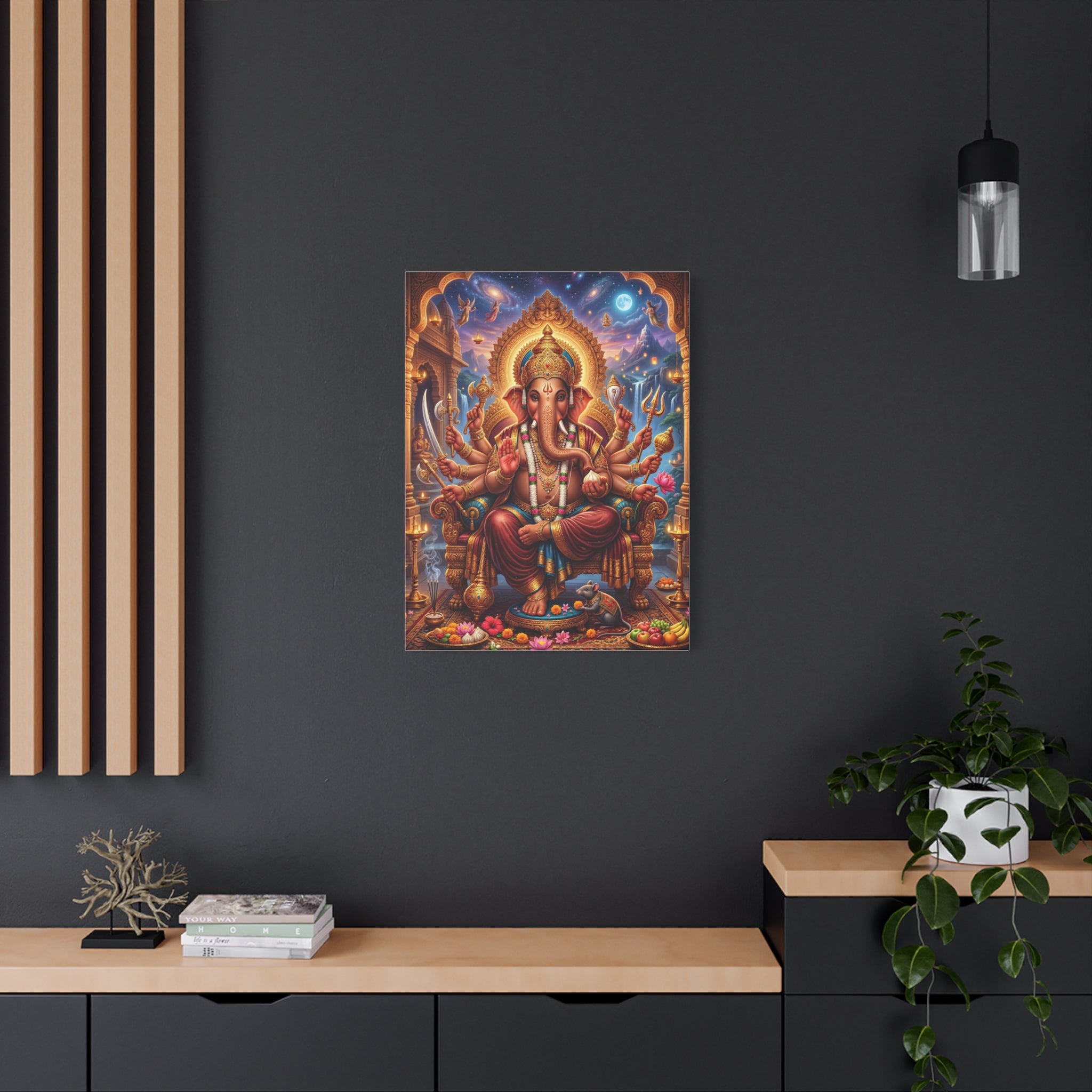 🐘✨ Sacred Ganesha Blessings Canvas — Divine Protection & Abundance Wall Art 👑🪷