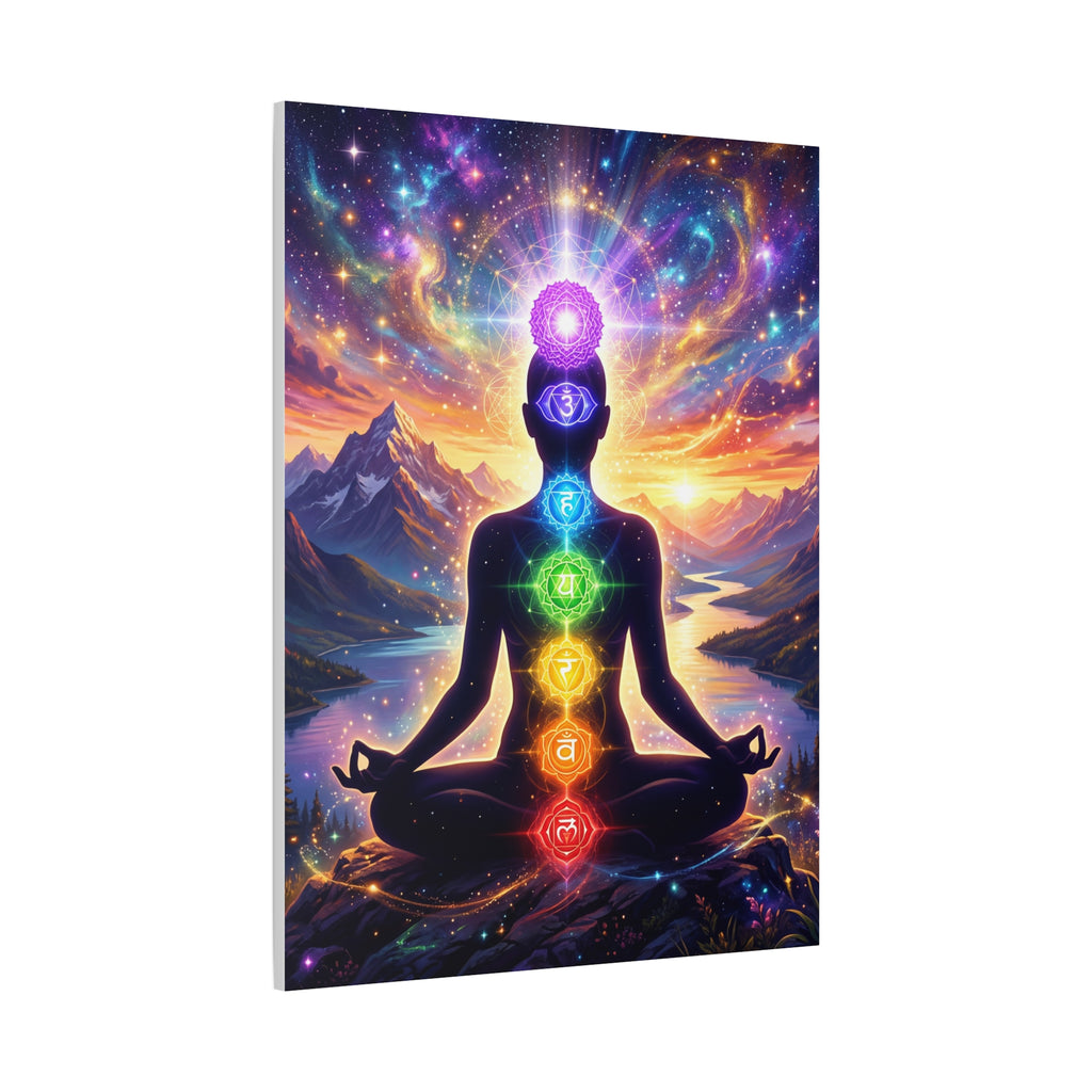 🌈✨ 7 Chakra Meditation Canvas — Energy Alignment & Spiritual Balance Wall Art 🧘🏾‍♀️🔮