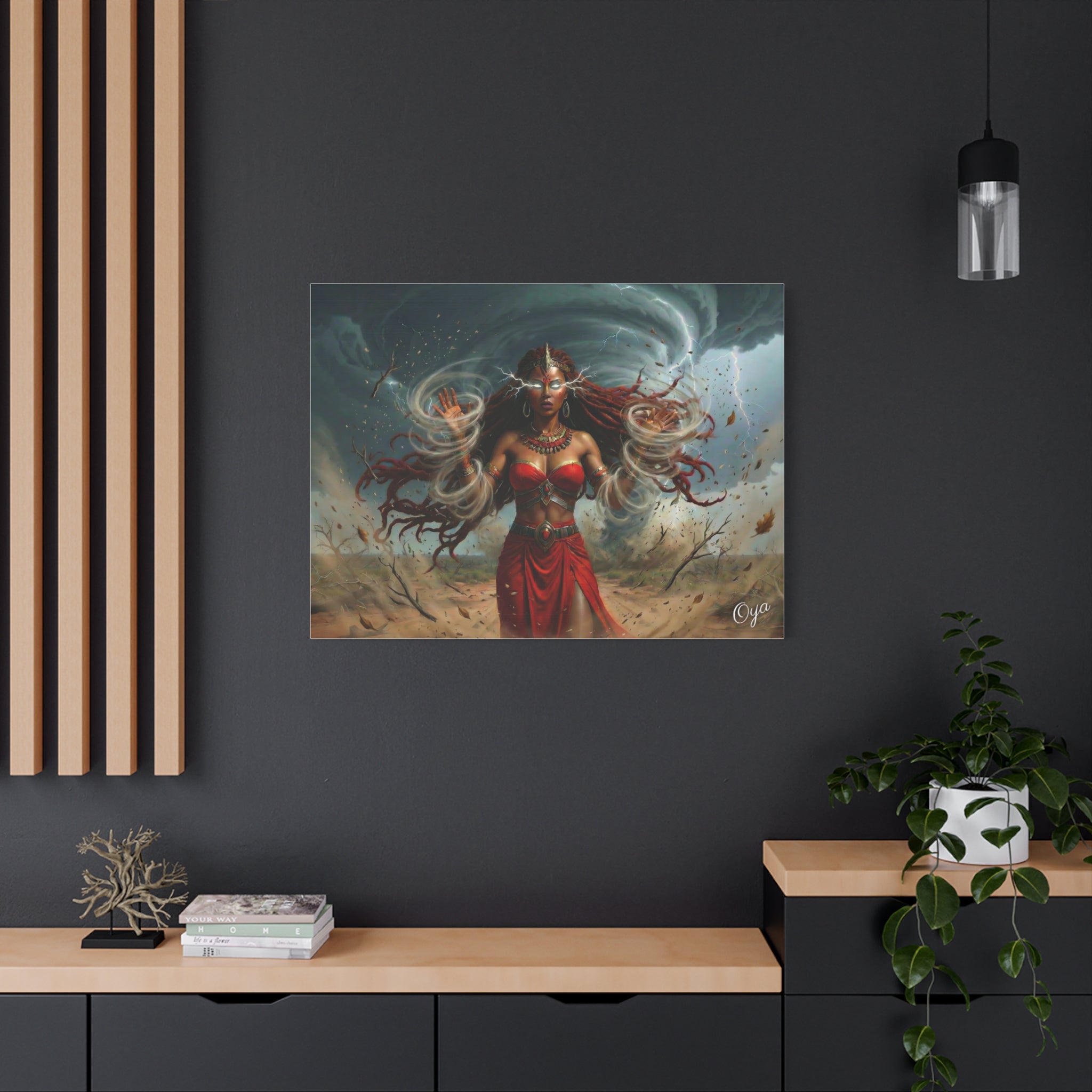 Oya Goddess of the Storm Matte Canvas