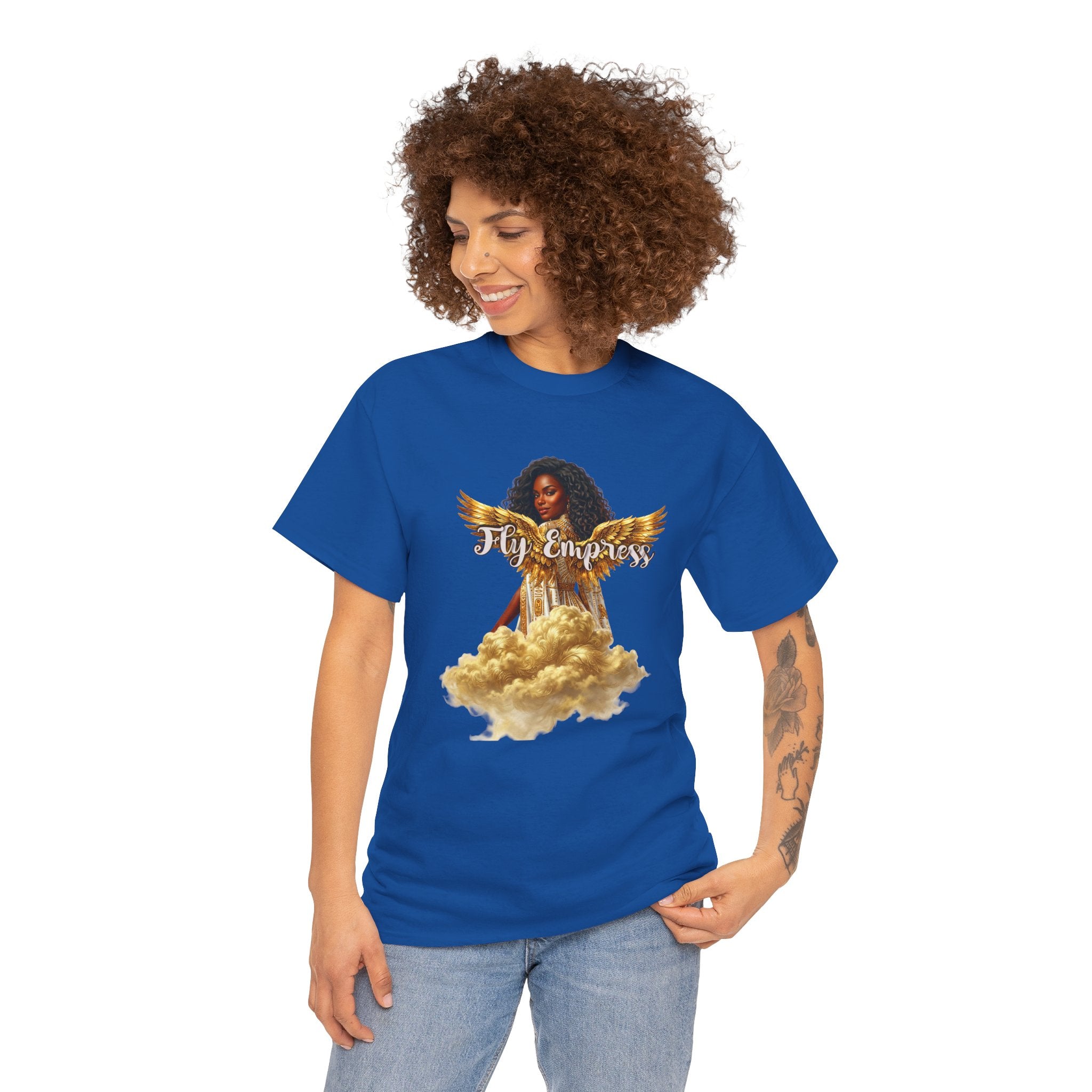 👑🕊️ Fly Empress Angel Wing Tee — Divine Queen Energy Graphic T-Shirt 🔥✨