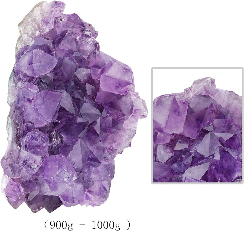 Natural Amethyst Quartz Crystal Cluster,Druzy Geode Specimen Gemstone Sculpture Sphere(1.9-2.2Ibs)