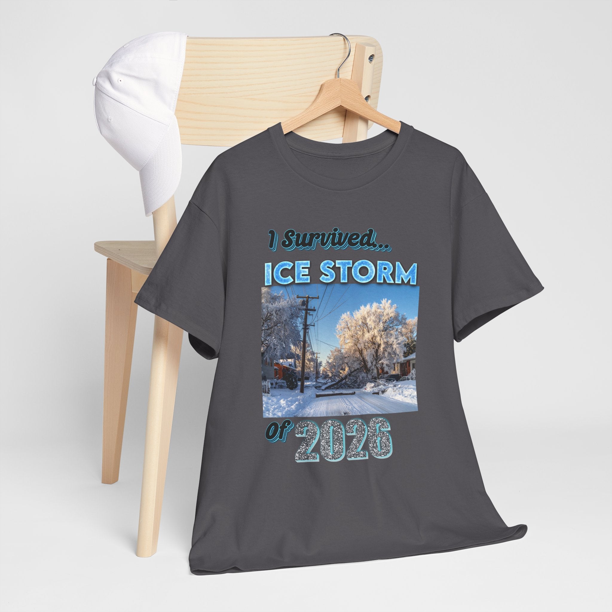 Ice Storm 2026 Souvenir T-Shirt — "I Survived" Winter Storm Photo Tee