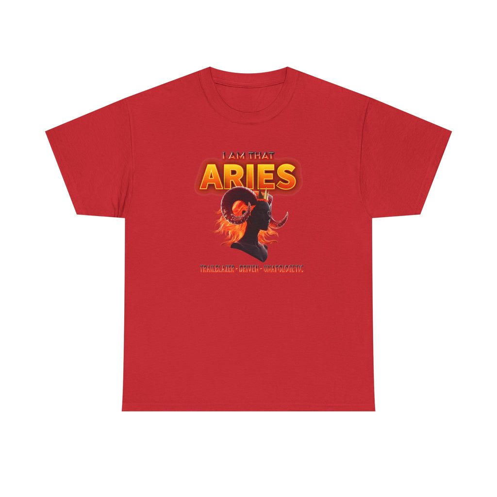 I Am That Aries™ — Bold Ram Zodiac Statement T-Shirt