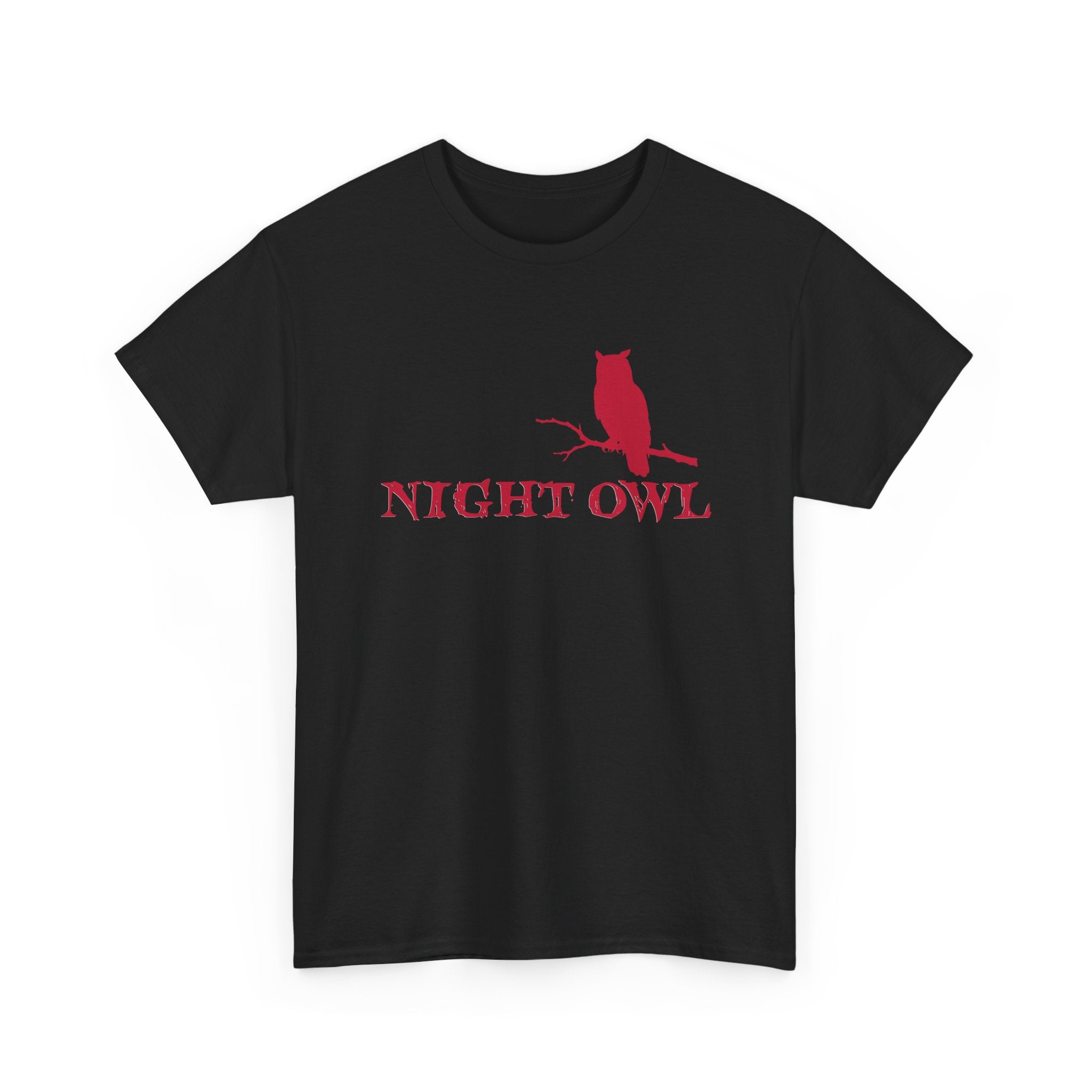 Night Owl Red Graphic Tee — Unisex Statement Shirt