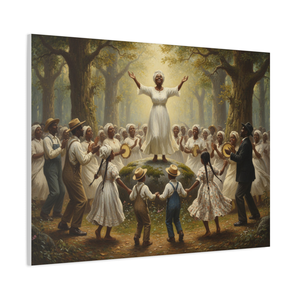 Gospel Revival Matte Canvas Print — "Hallelujah" Southern Praise Wall Art