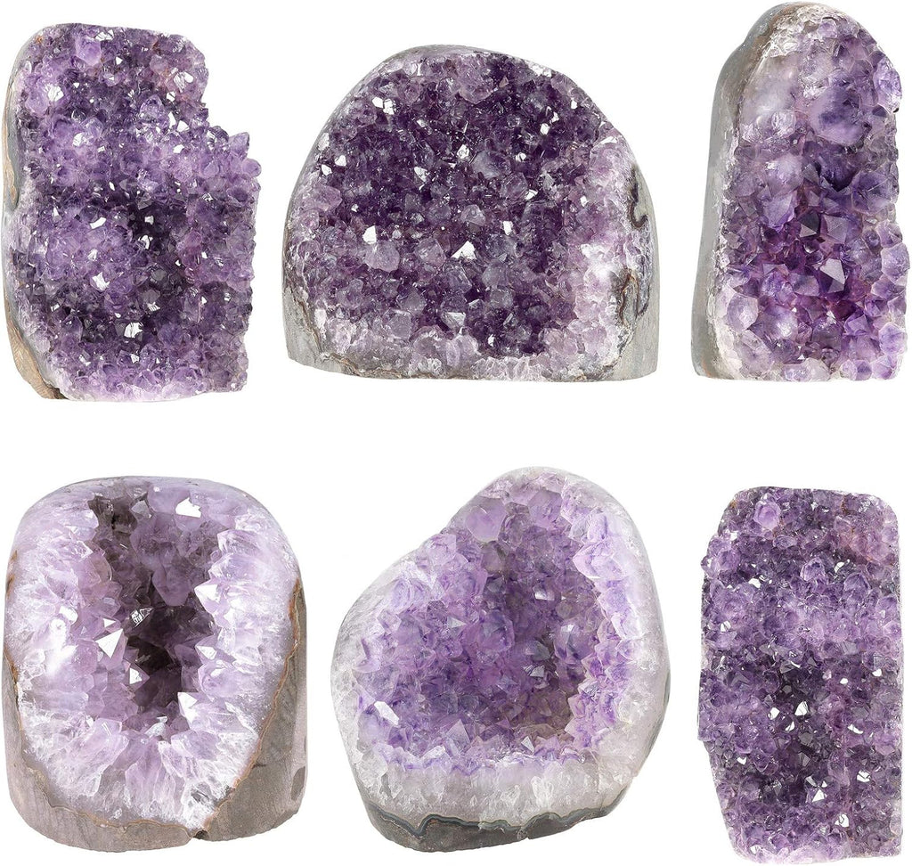Natural Amethyst Quartz Crystal Cluster,Druzy Geode Specimen Gemstone Sculpture Sphere(1.9-2.2Ibs)