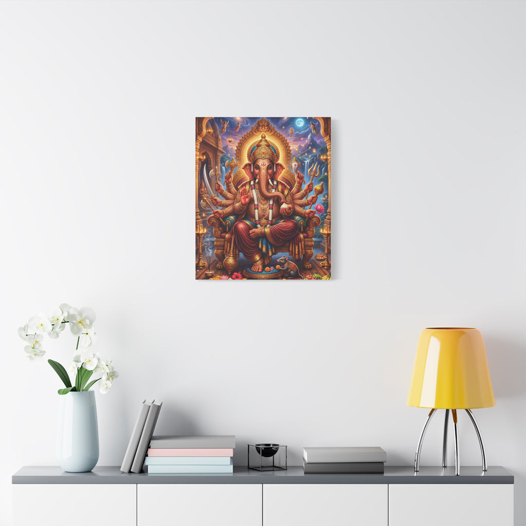 🐘✨ Sacred Ganesha Blessings Canvas — Divine Protection & Abundance Wall Art 👑🪷