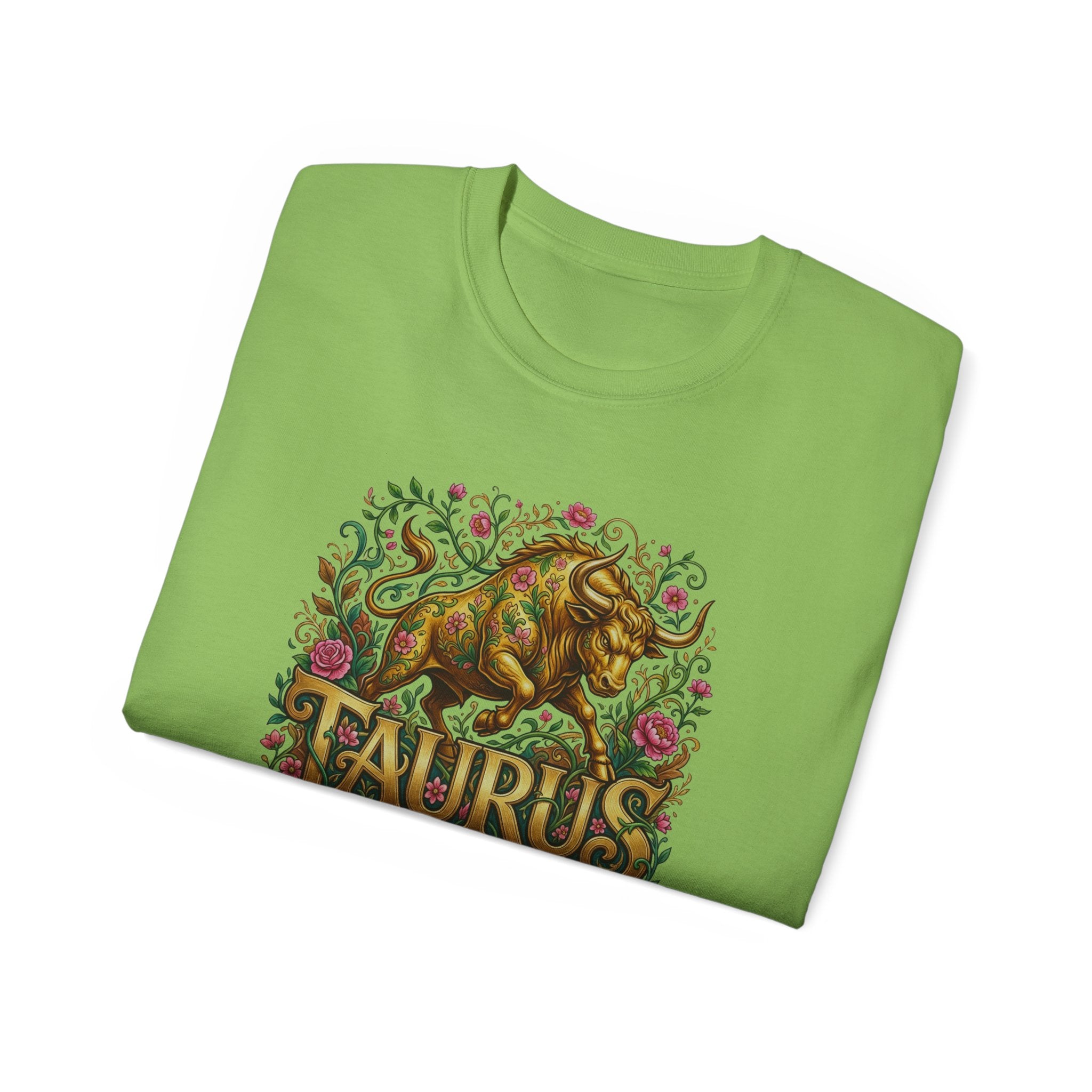 ♉🌸 TAURUS ZODIAC T-SHIRT — FLORAL BULL ENERGY & GROUNDED POWER TEE 🌸🐂