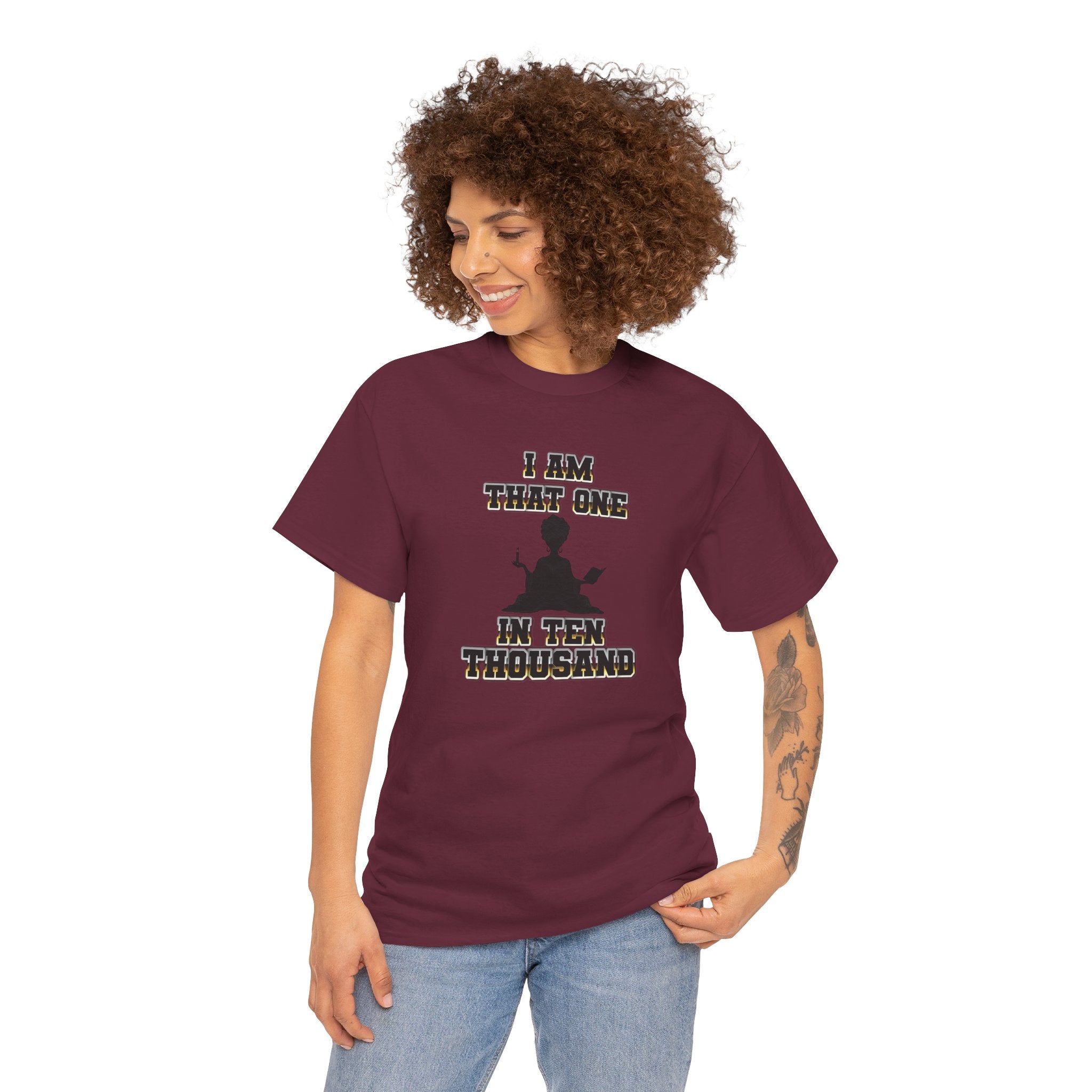I Am That One in Ten Thousand – Yoga & Spiritual Woman Tee