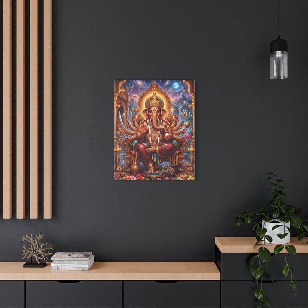 🐘✨ Sacred Ganesha Blessings Canvas — Divine Protection & Abundance Wall Art 👑🪷