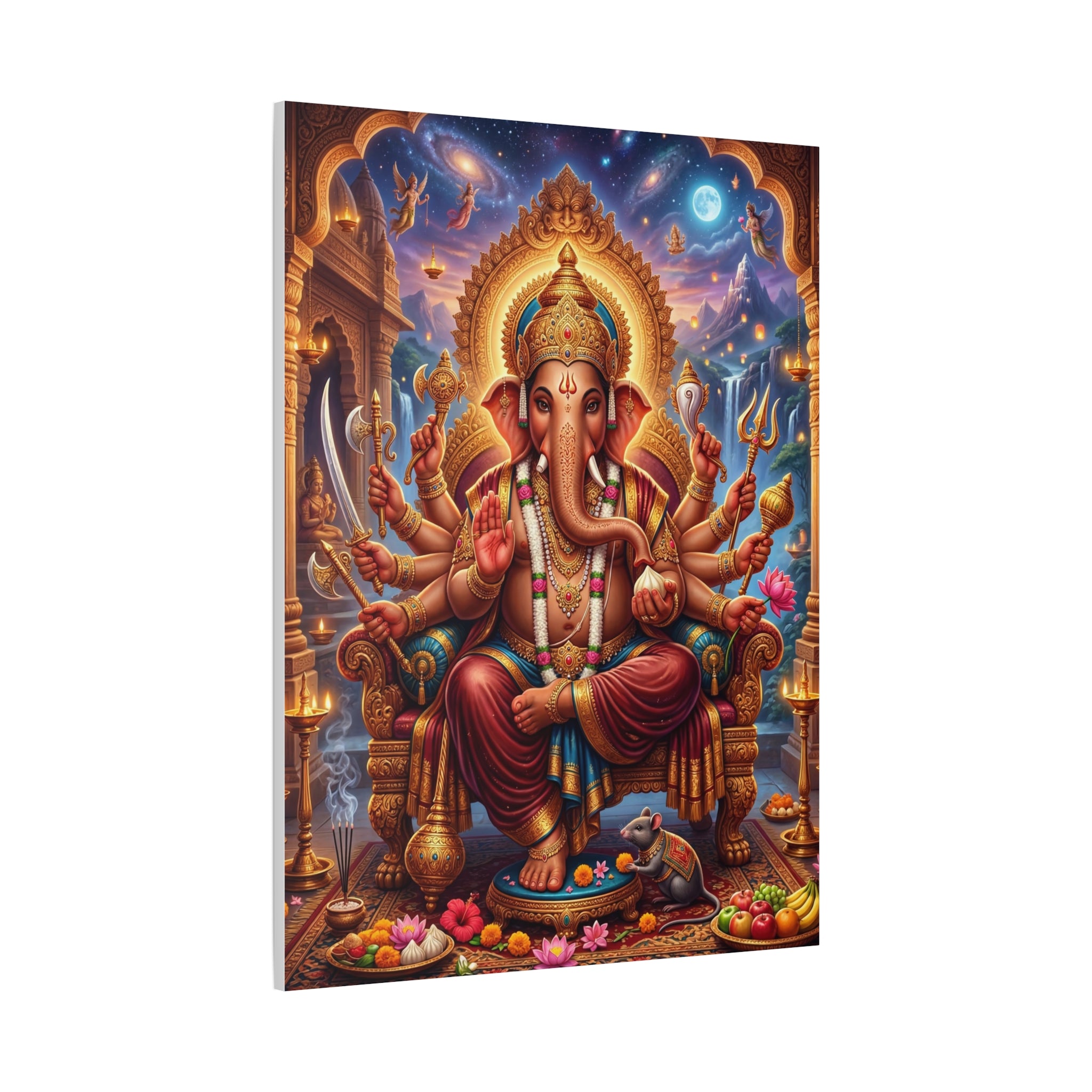🐘✨ Sacred Ganesha Blessings Canvas — Divine Protection & Abundance Wall Art 👑🪷
