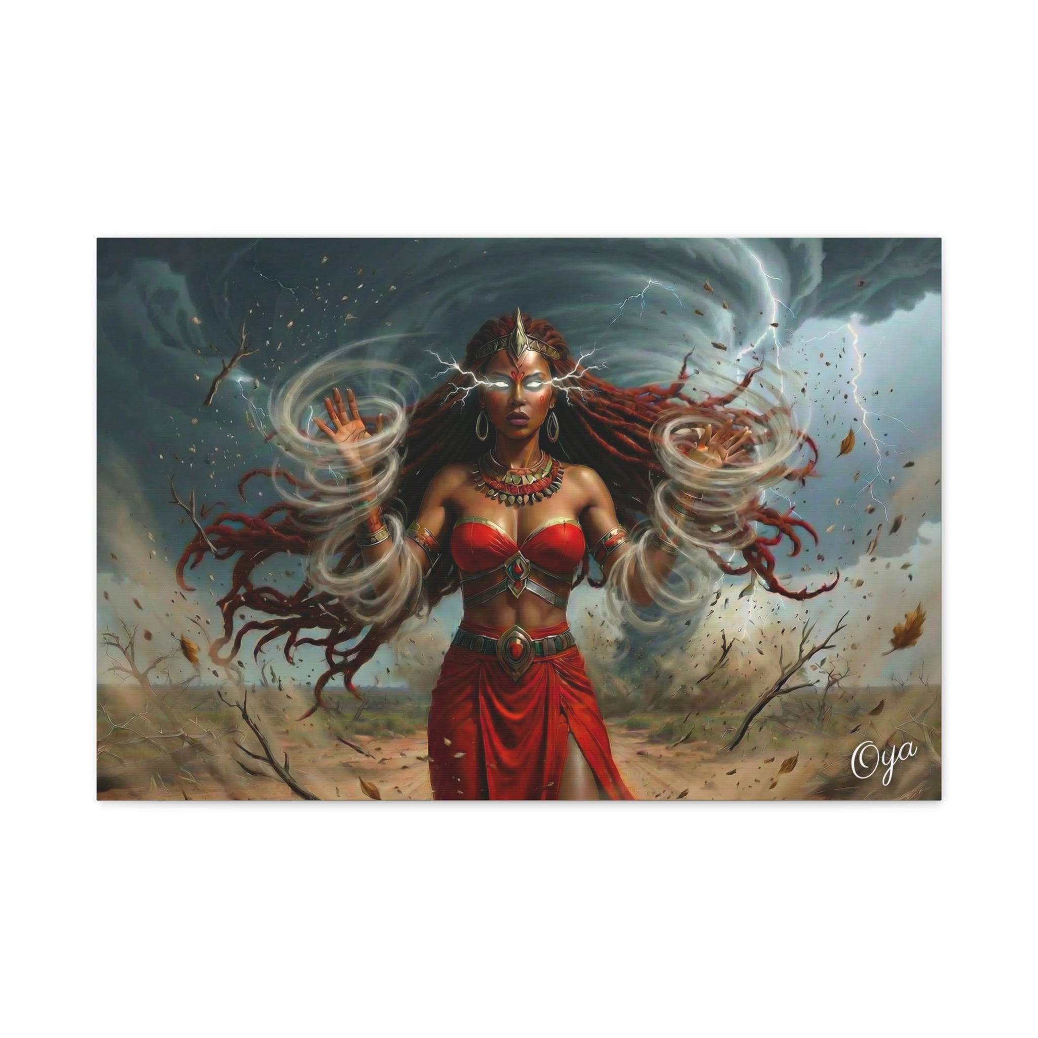 Oya Goddess of the Storm Matte Canvas