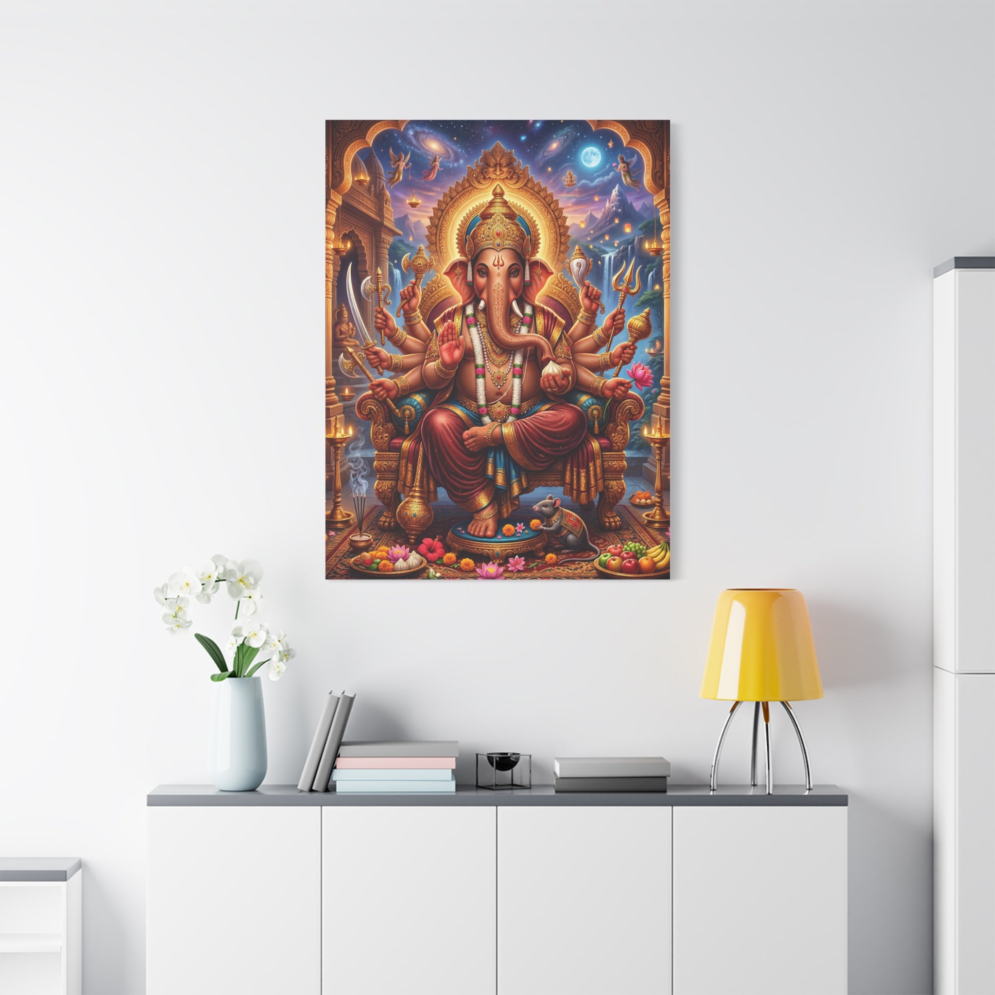 🐘✨ Sacred Ganesha Blessings Canvas — Divine Protection & Abundance Wall Art 👑🪷