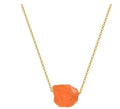 Hot Selling Stone Crystal Pillar Tree of Life Pendant Ins Fashion Necklace