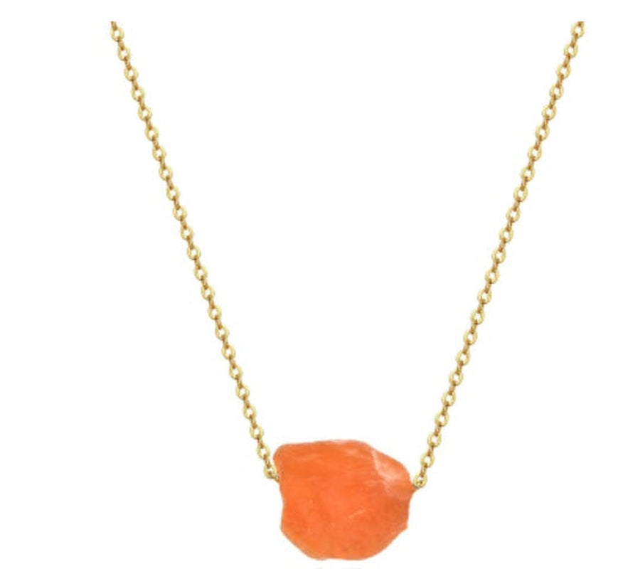 Hot Selling Stone Crystal Pillar Tree of Life Pendant Ins Fashion Necklace