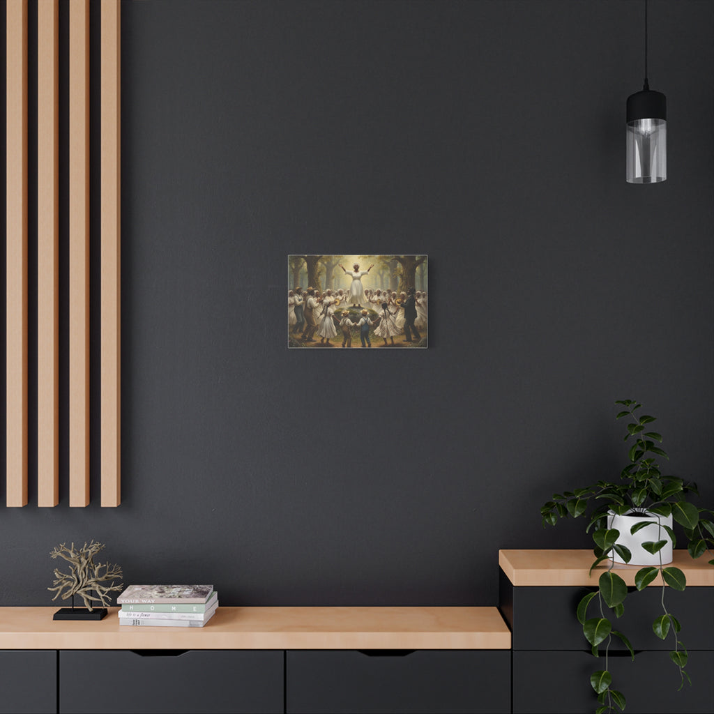 Gospel Revival Matte Canvas Print — "Hallelujah" Southern Praise Wall Art