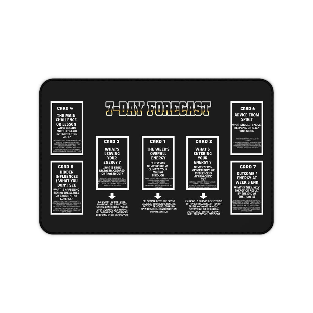 7-Day Forecast Tarot Reading Mat - Tarot Spread