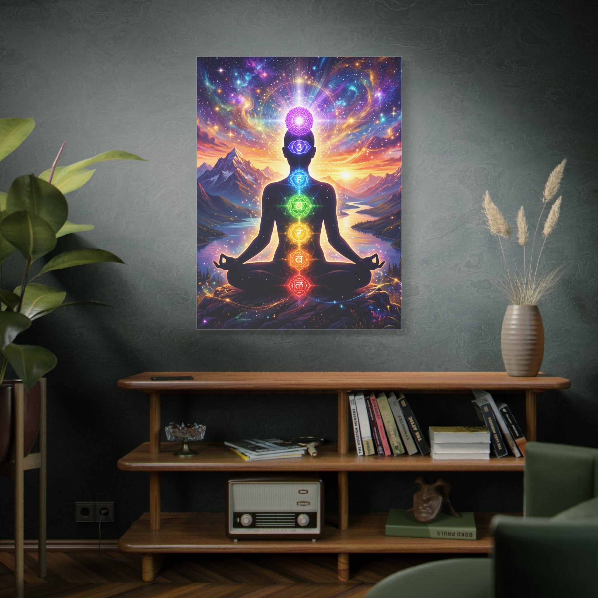 🌈✨ 7 Chakra Meditation Canvas — Energy Alignment & Spiritual Balance Wall Art 🧘🏾‍♀️🔮