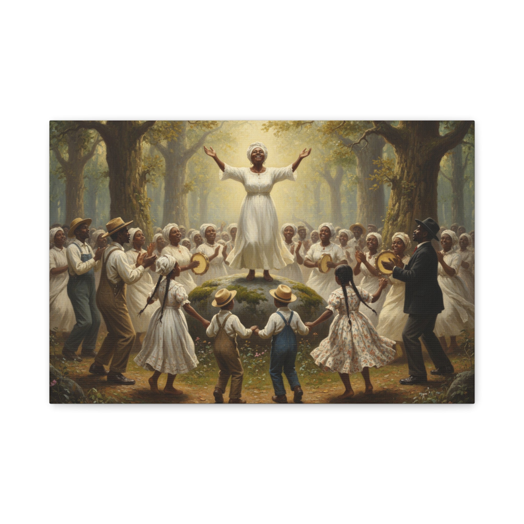 Gospel Revival Matte Canvas Print — "Hallelujah" Southern Praise Wall Art