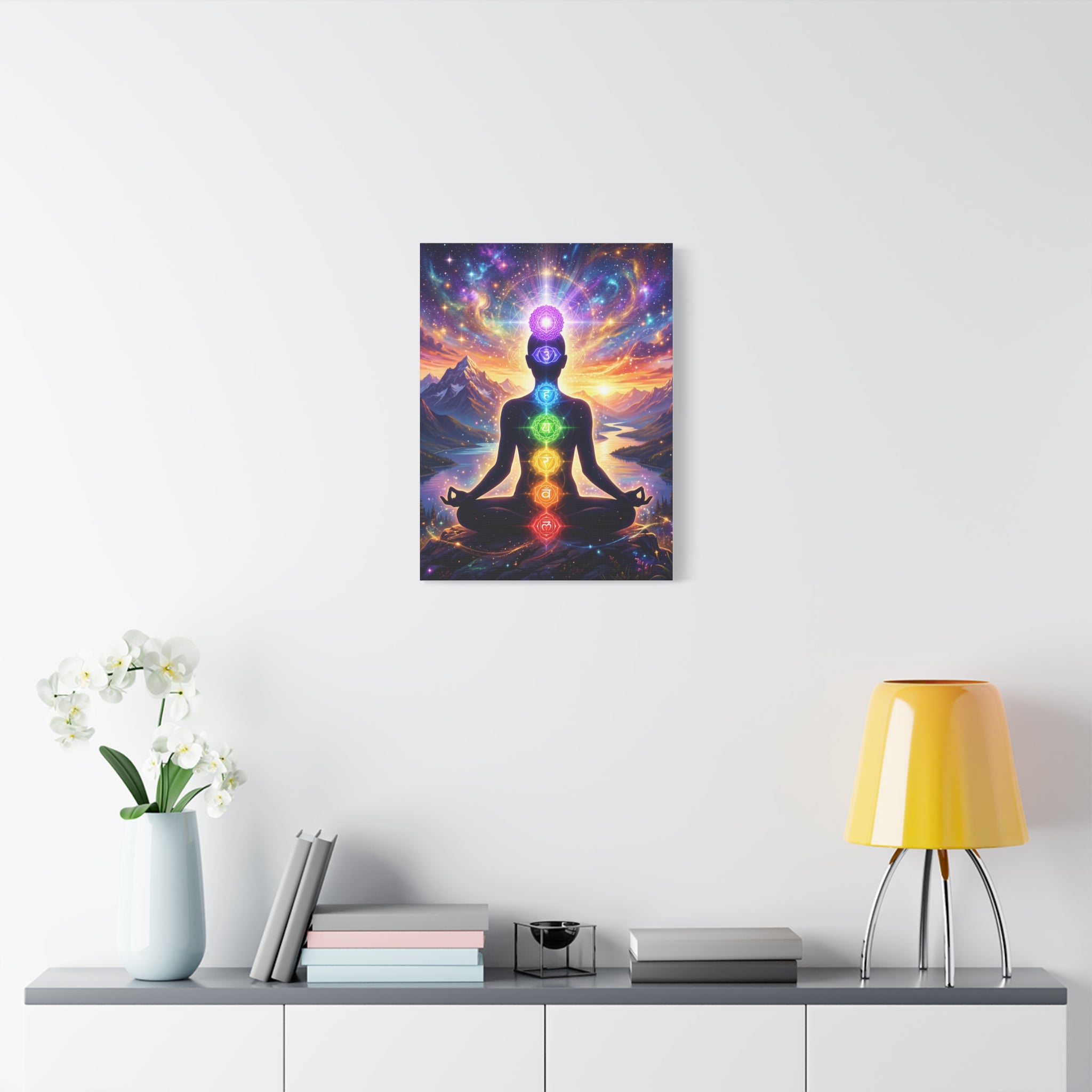 🌈✨ 7 Chakra Meditation Canvas — Energy Alignment & Spiritual Balance Wall Art 🧘🏾‍♀️🔮