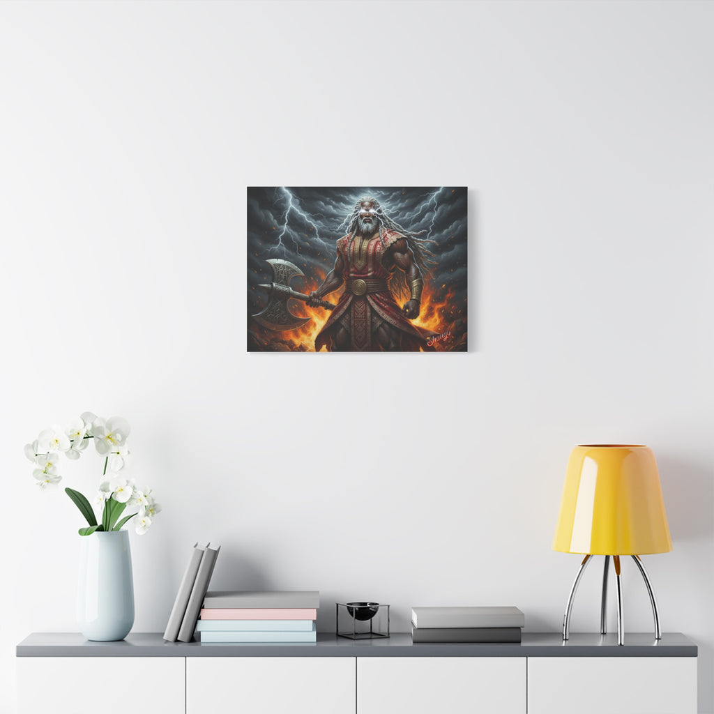 Shango, Lord of Thunder — Lightning & Fire Canvas  Mythic + Regal