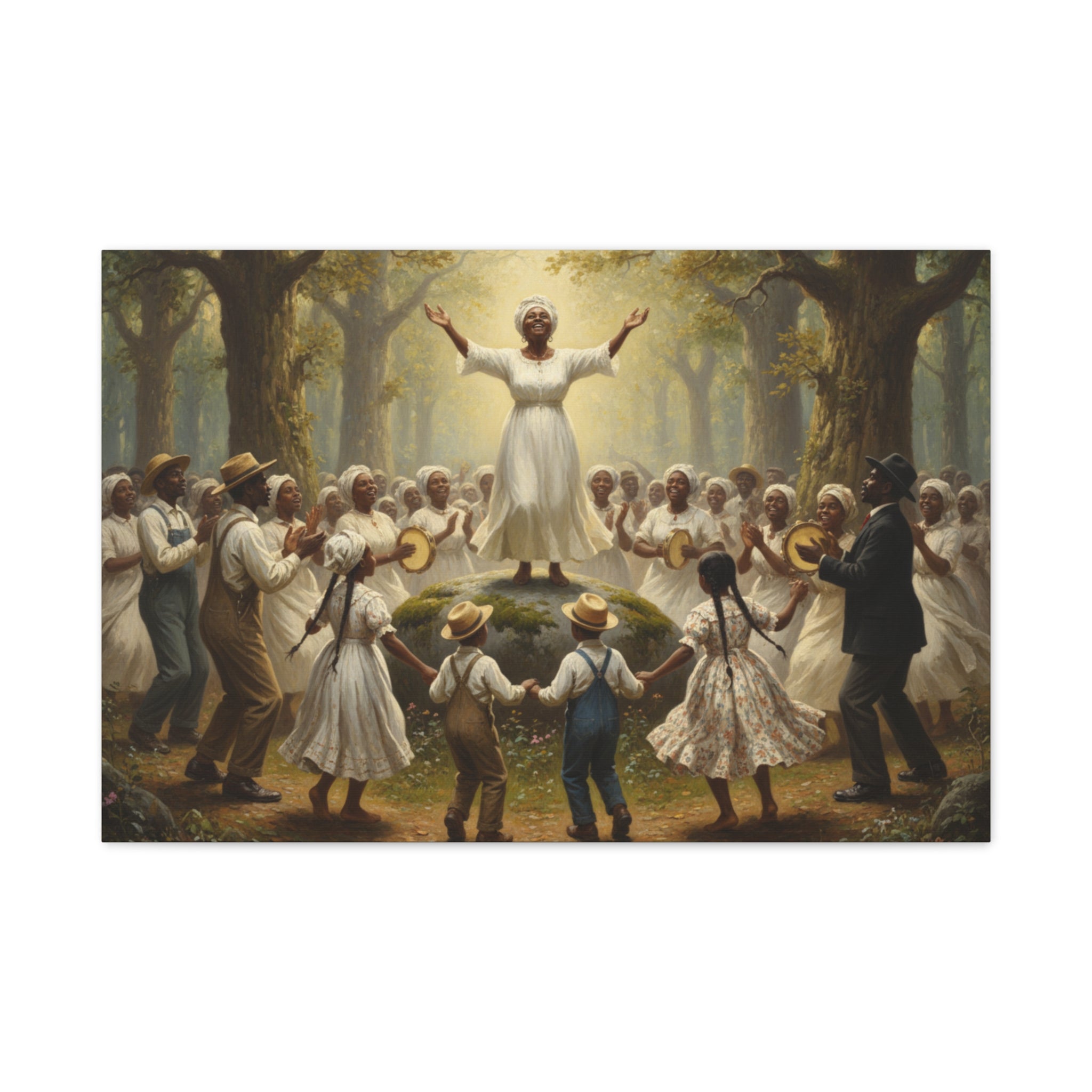 Gospel Revival Matte Canvas Print — "Hallelujah" Southern Praise Wall Art