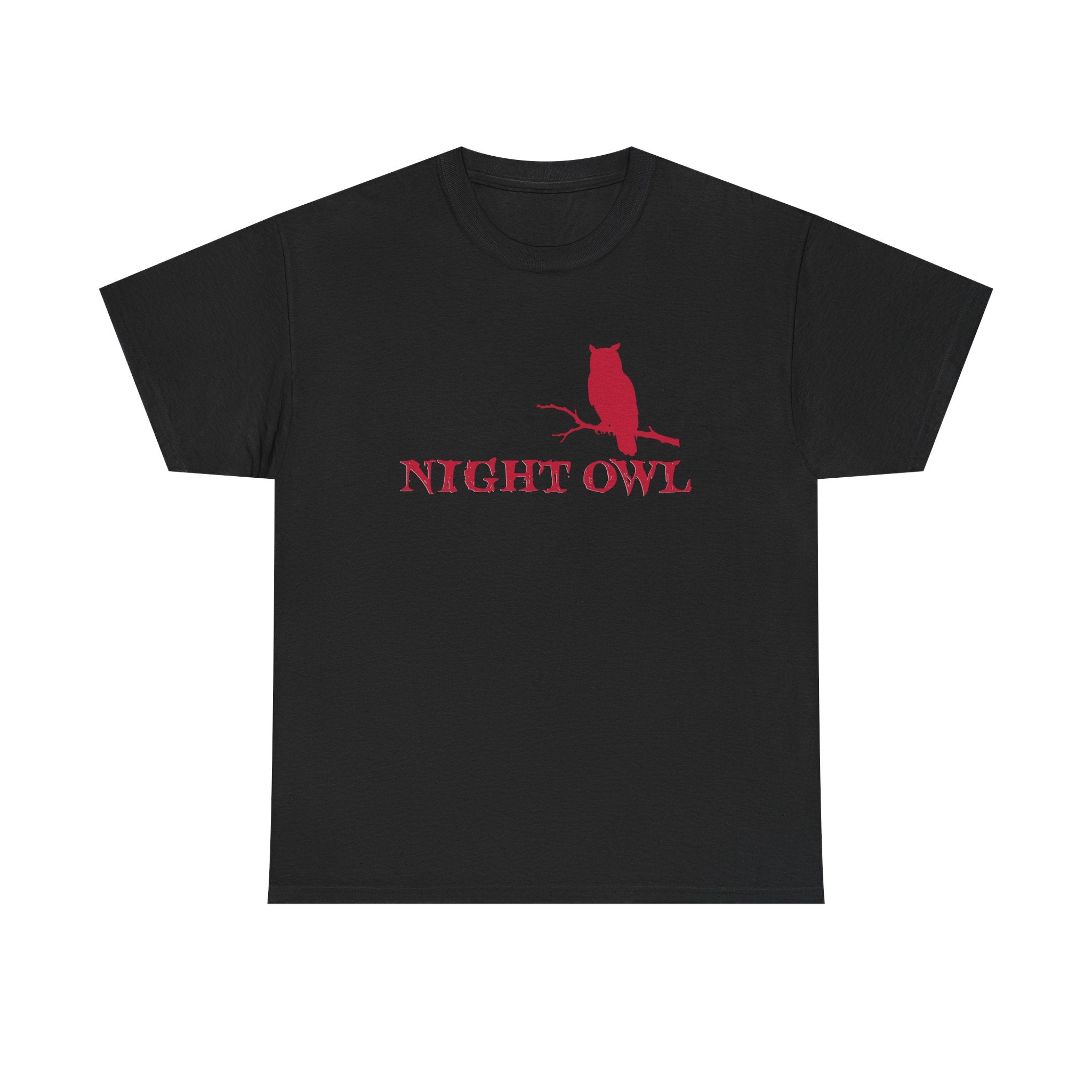 Night Owl Red Graphic Tee — Unisex Statement Shirt