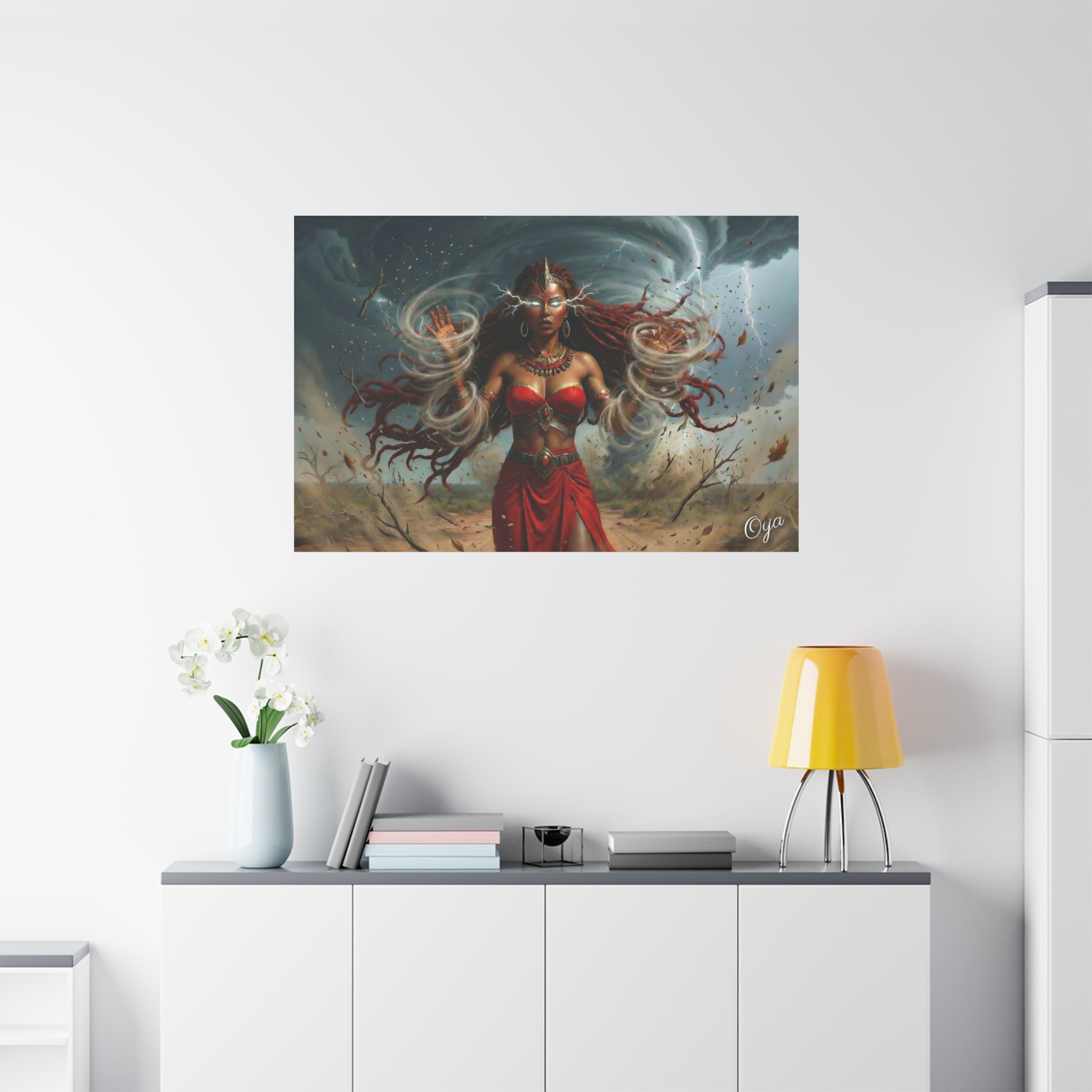 Oya Goddess of the Storm Matte Canvas