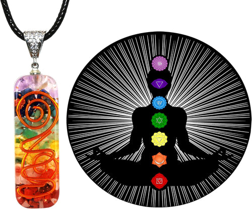 7 Chakra Orgone Energy Protection Necklace & Bracelet Set For Men And Women